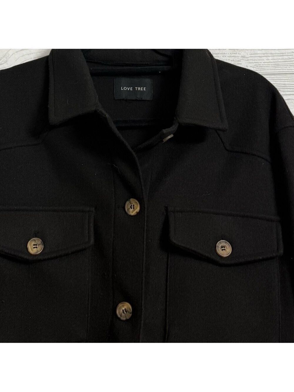 Love Tree Women’s Black Thick Shirt Jacket. Size XL - Picture 3 of 6